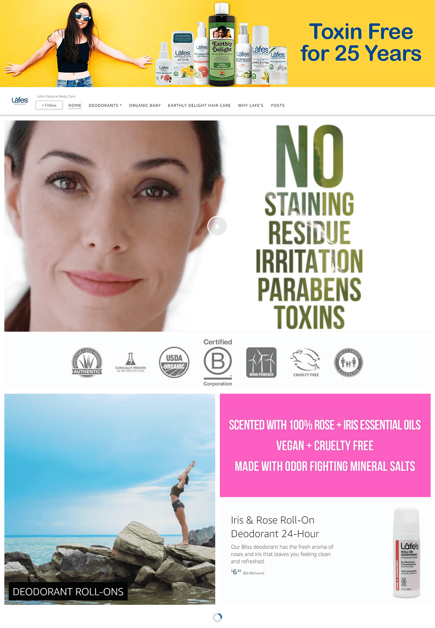 Amazon.com  Lafe's Natural Body Care: Storefront