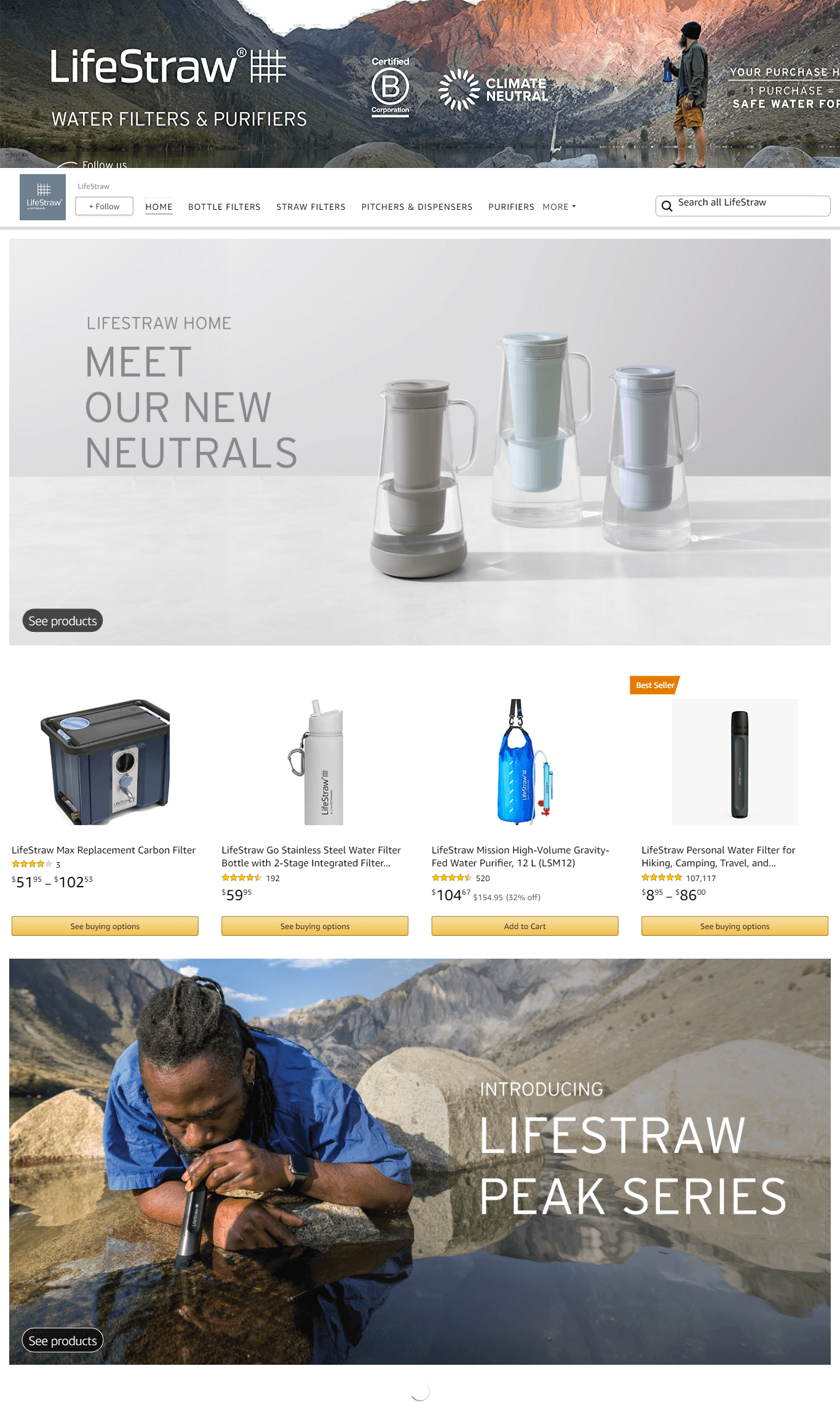 Amazon.com  LifeStraw: Storefront