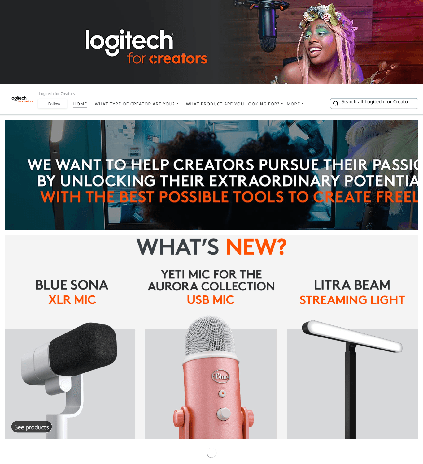 Amazon.com  Logitech for Creators: Storefront