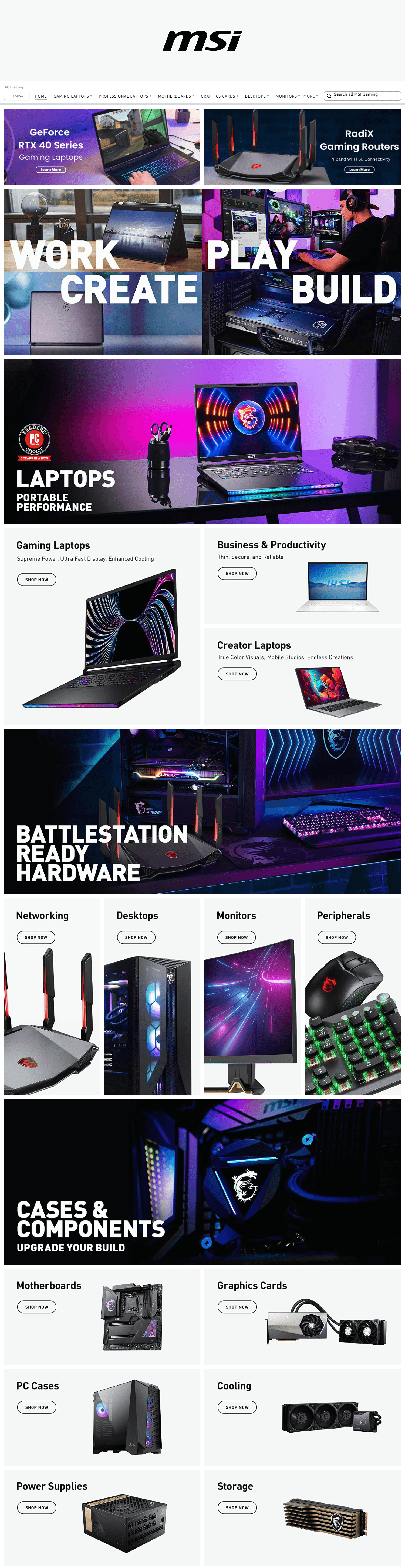 Amazon.com  MSI Gaming: Storefront