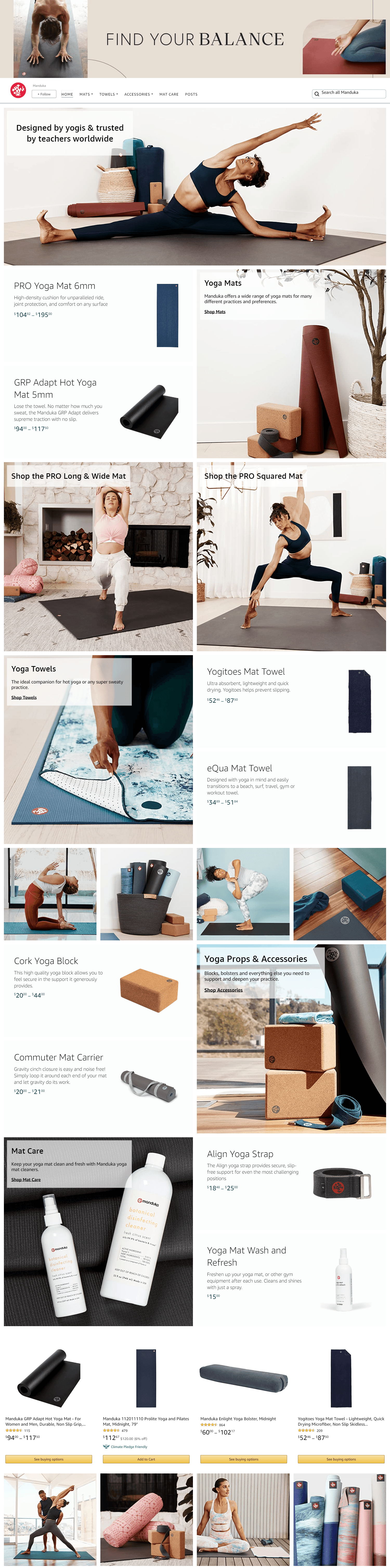 Amazon.com  Manduka: Storefront