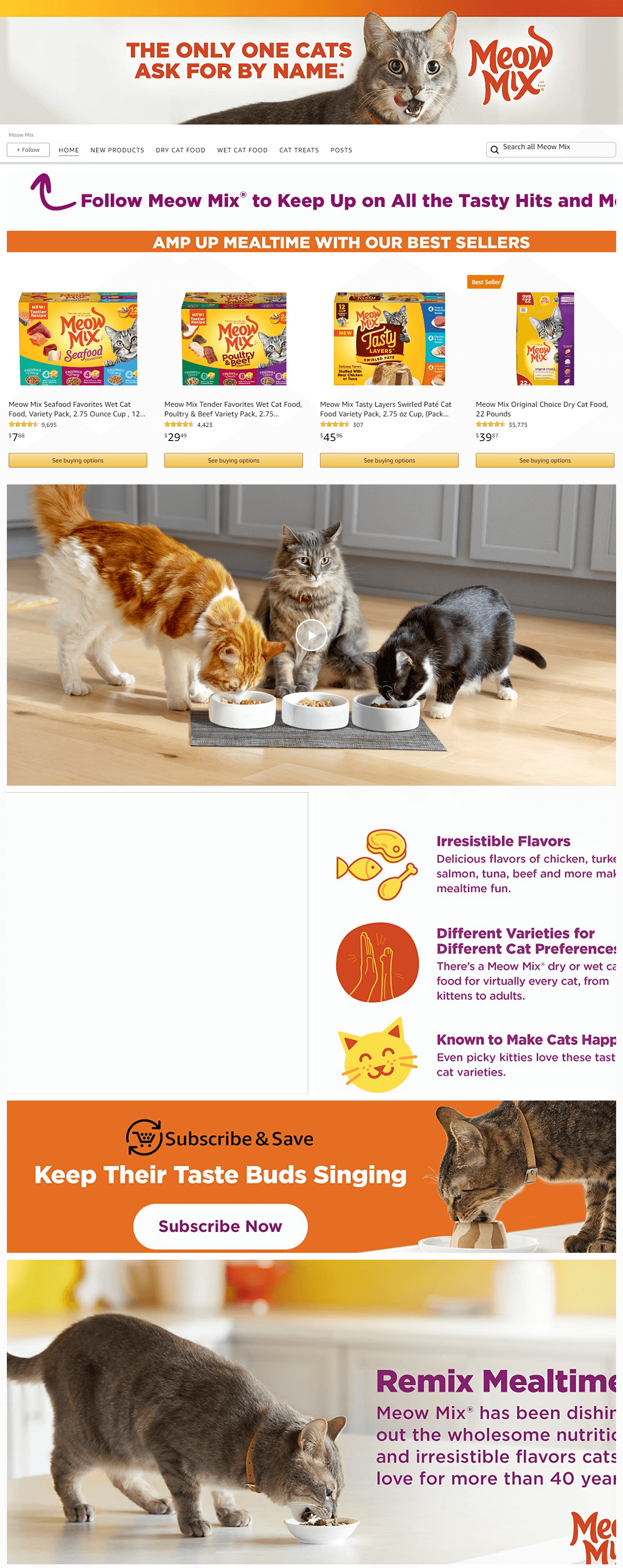 Amazon.com  Meow Mix: Storefront