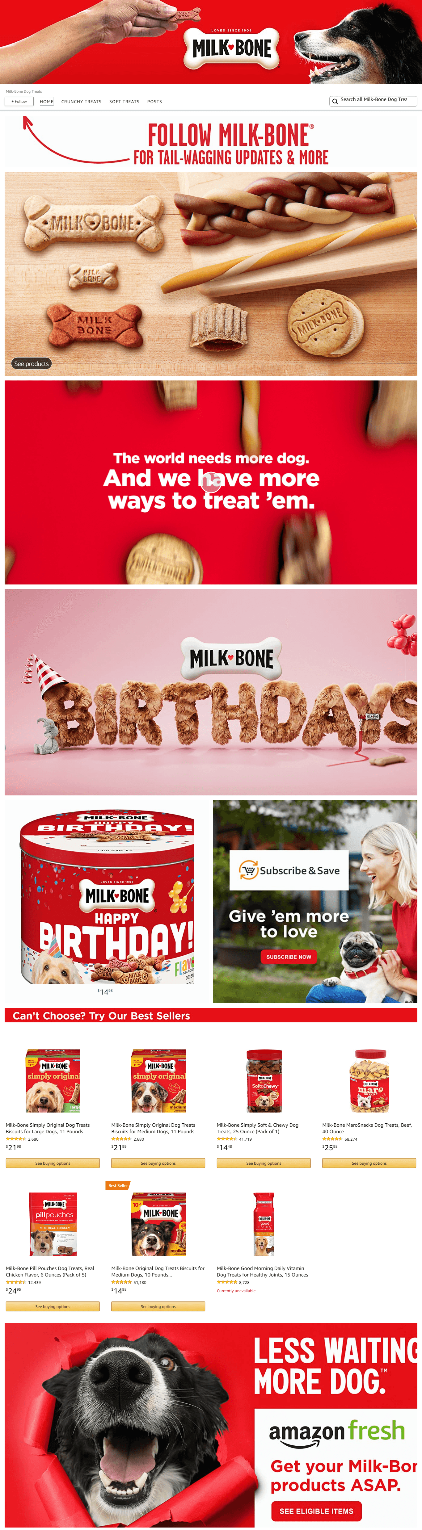 Amazon.com  Milk-Bone Dog Treats: Storefront
