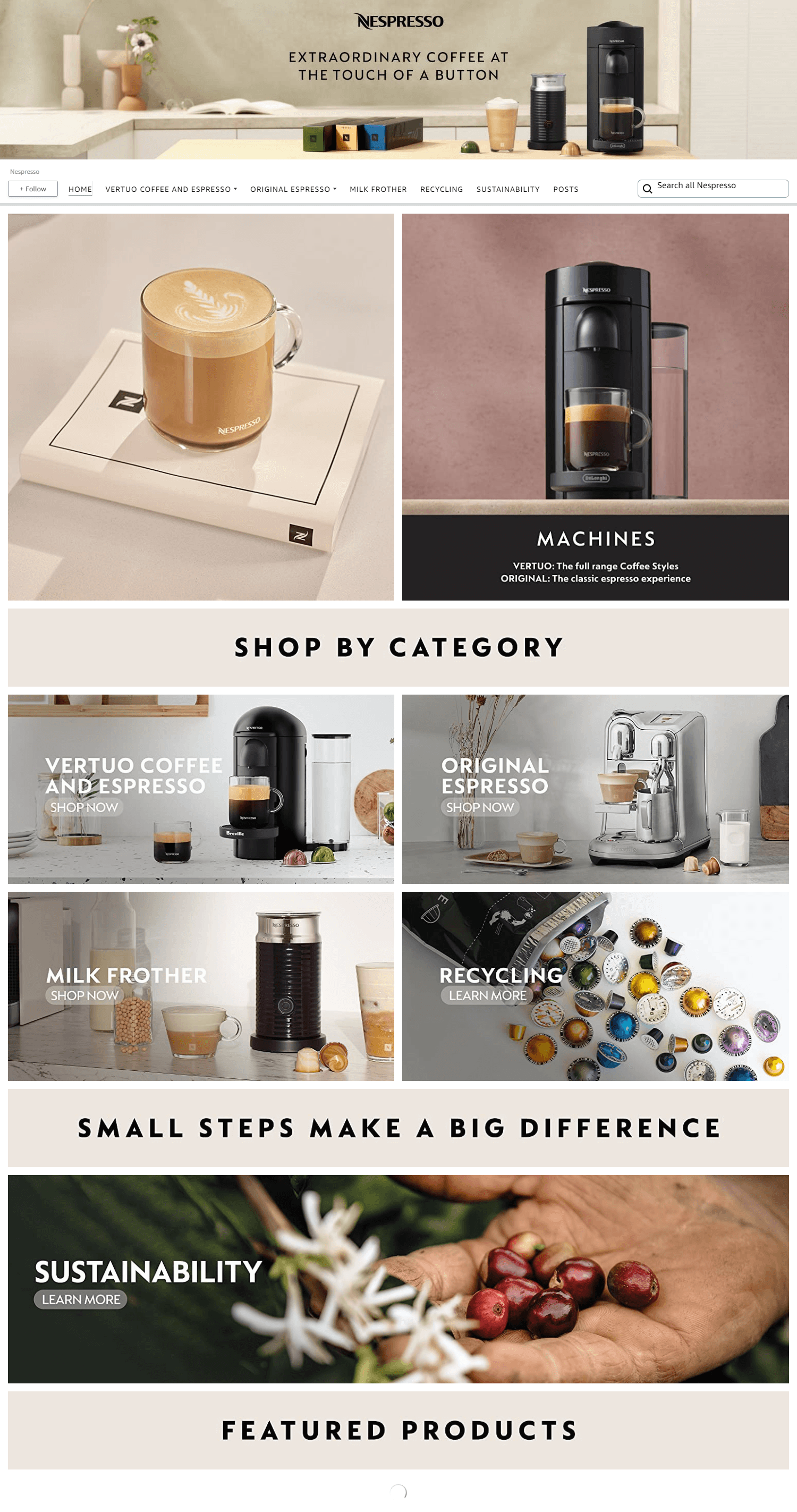 Amazon.com  Nespresso: Storefront