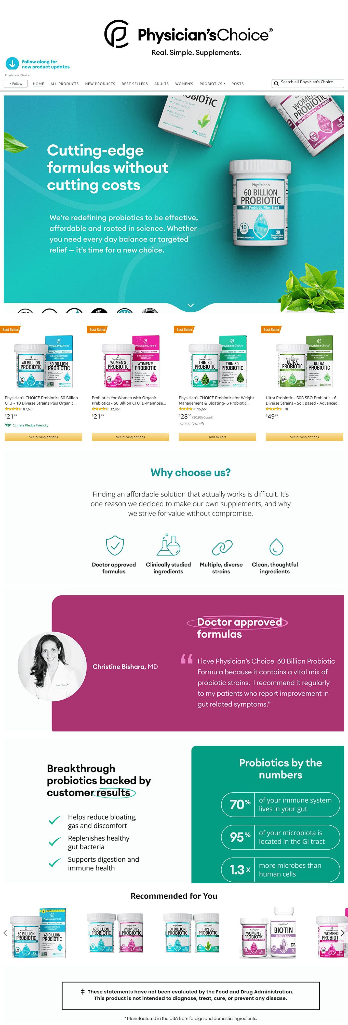 Amazon.com  Physician's Choice: Storefront