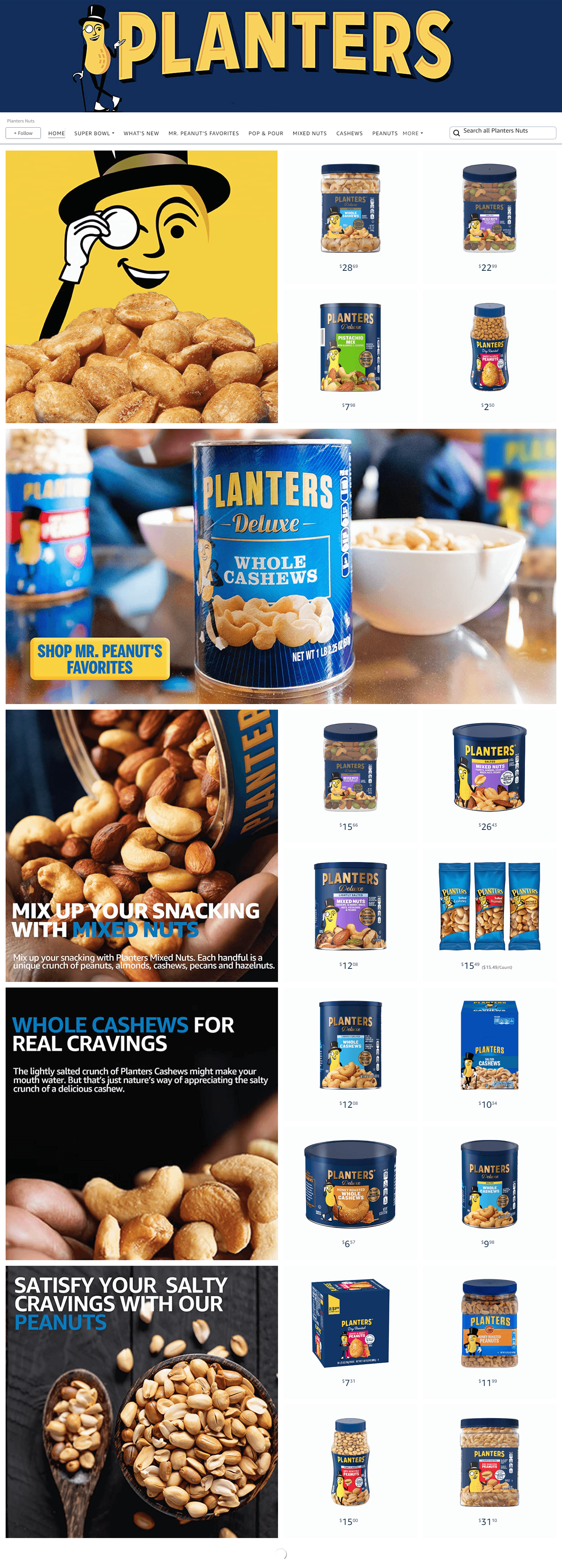 Amazon.com  Planters Nuts: Storefront