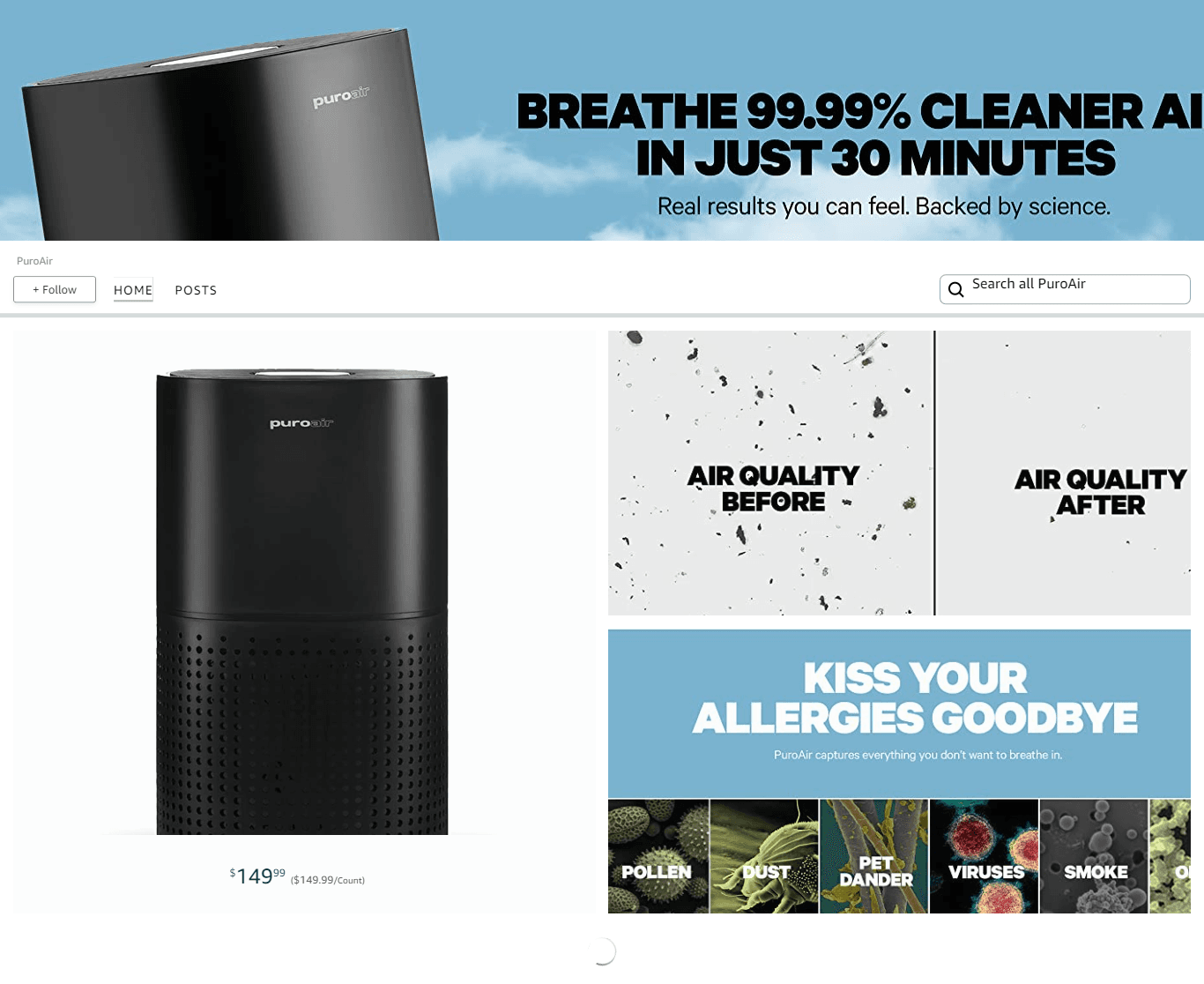 Amazon.com  PuroAir: Storefront