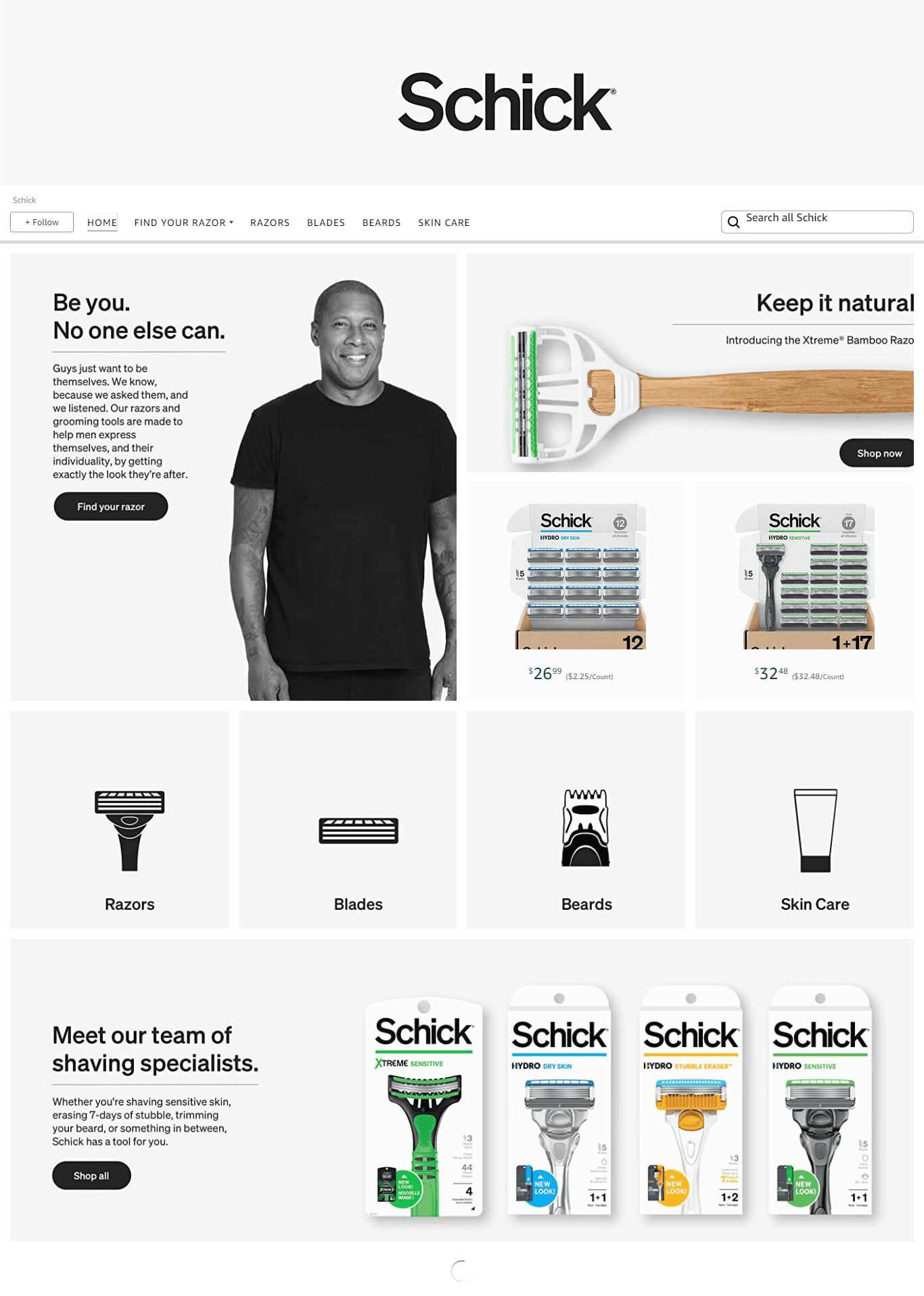 Amazon.com  Schick: Storefront