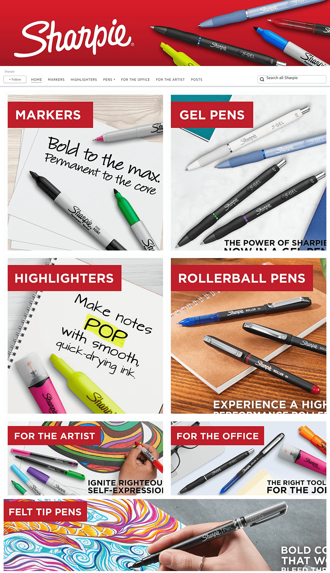 Amazon.com  Sharpie: Storefront