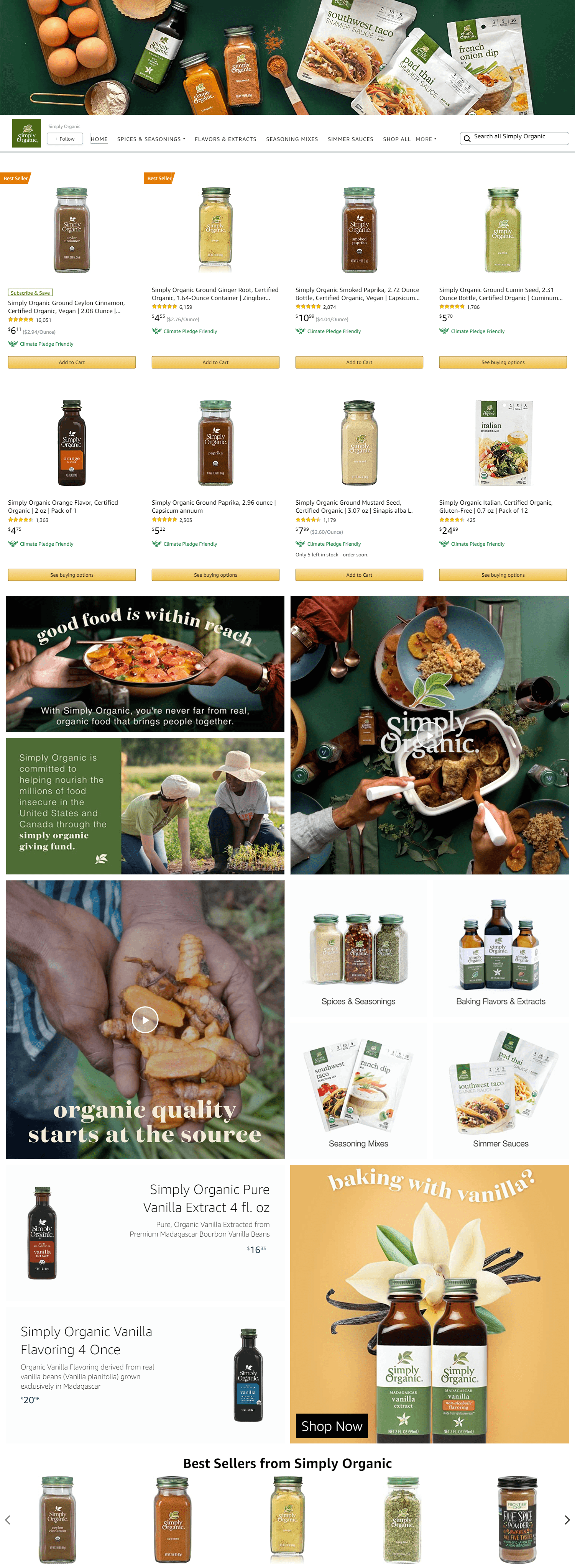 Amazon.com  Simply Organic: Storefront