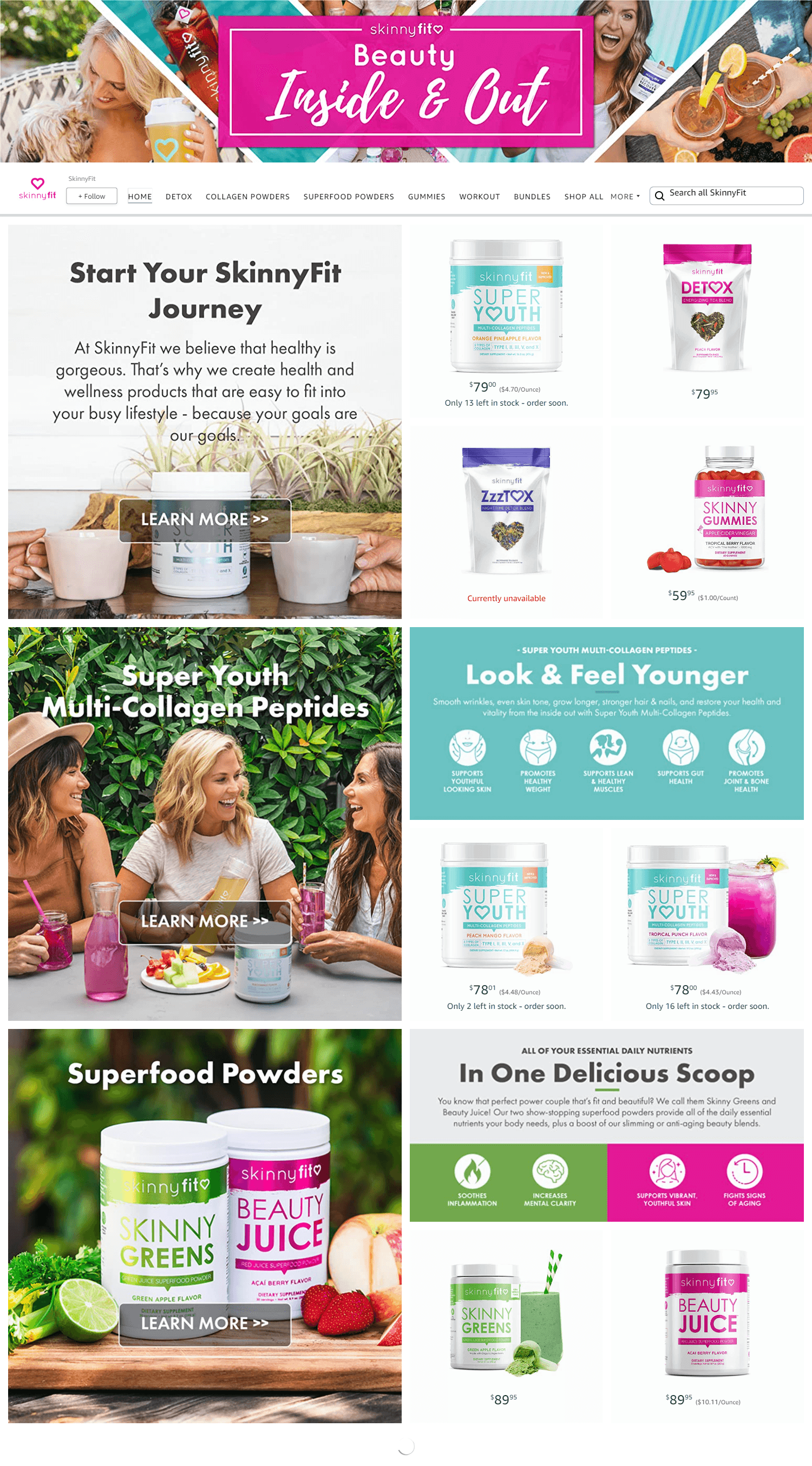 Amazon.com  SkinnyFit: Storefront