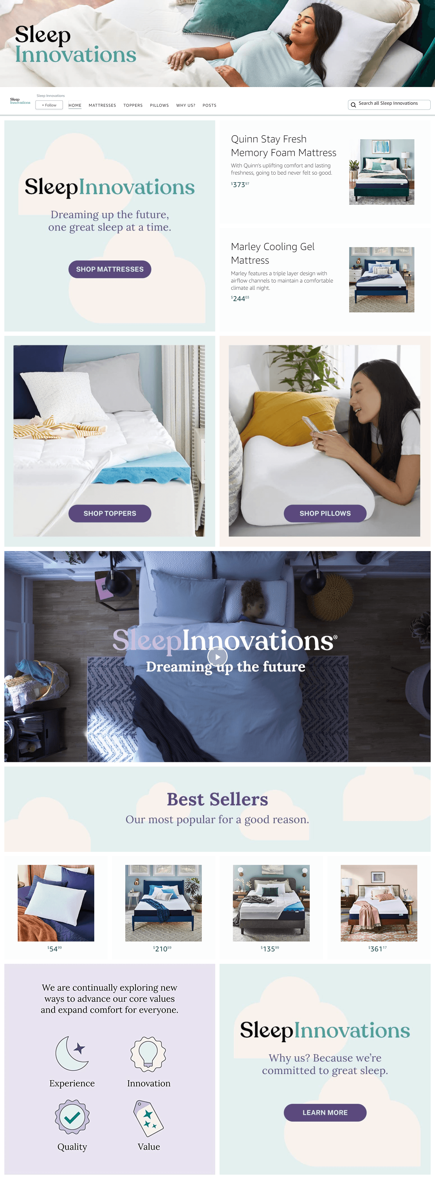 Amazon.com  Sleep Innovations: Storefront