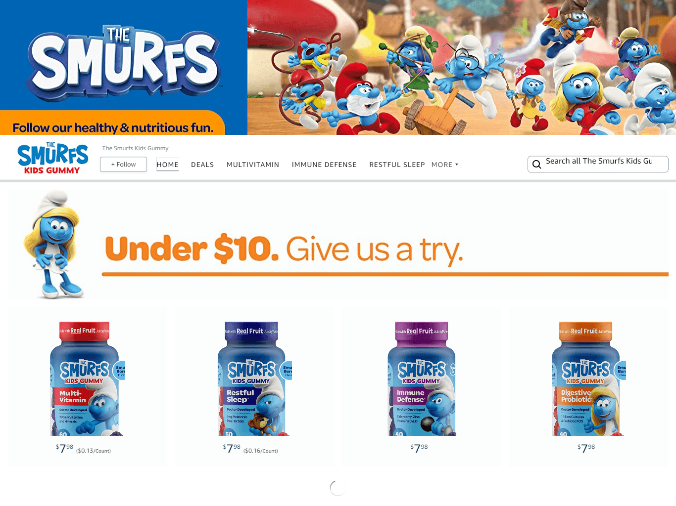 Amazon.com  The Smurfs Kids Gummy: Storefront