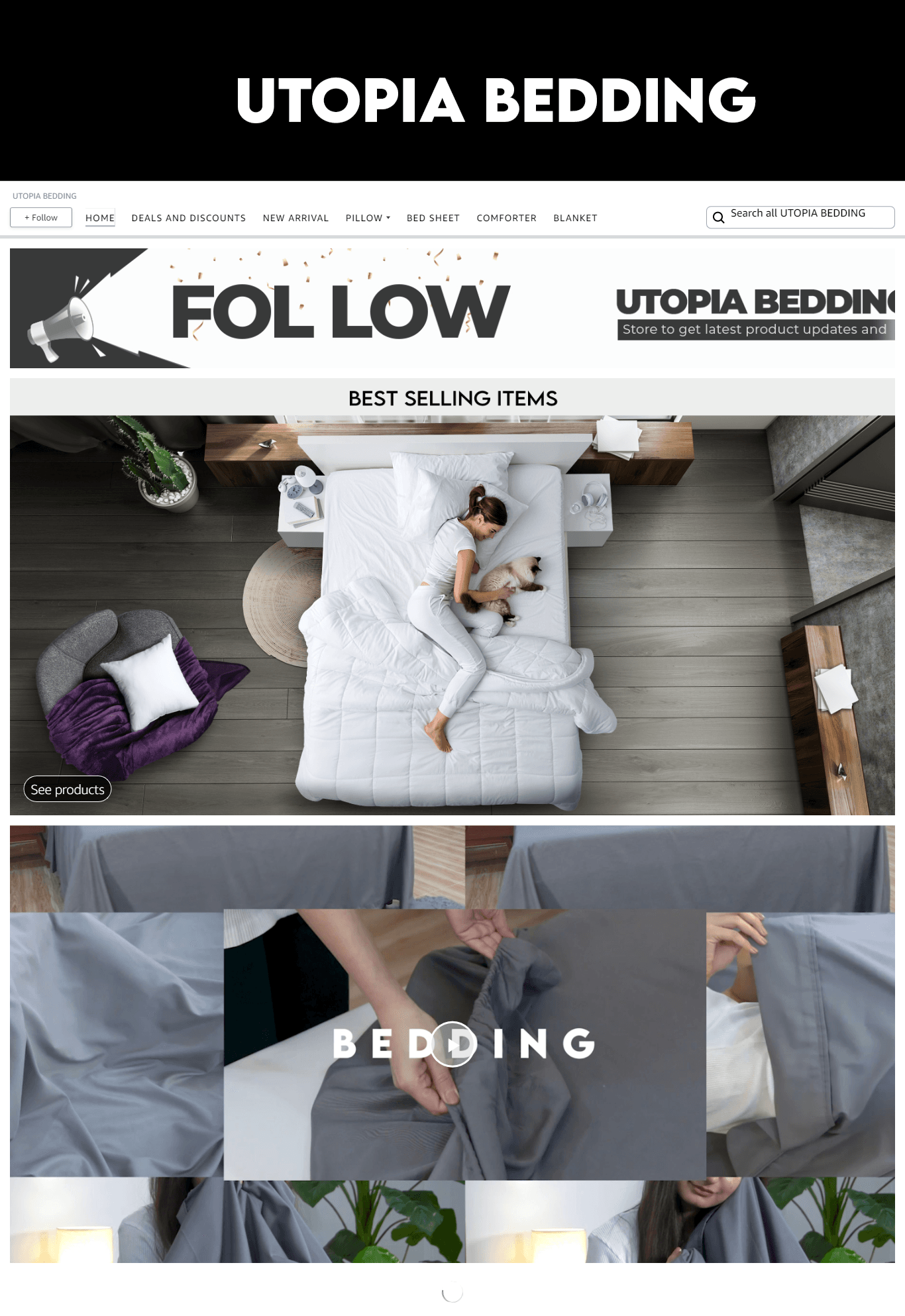 Amazon.com  UTOPIA BEDDING: Storefront