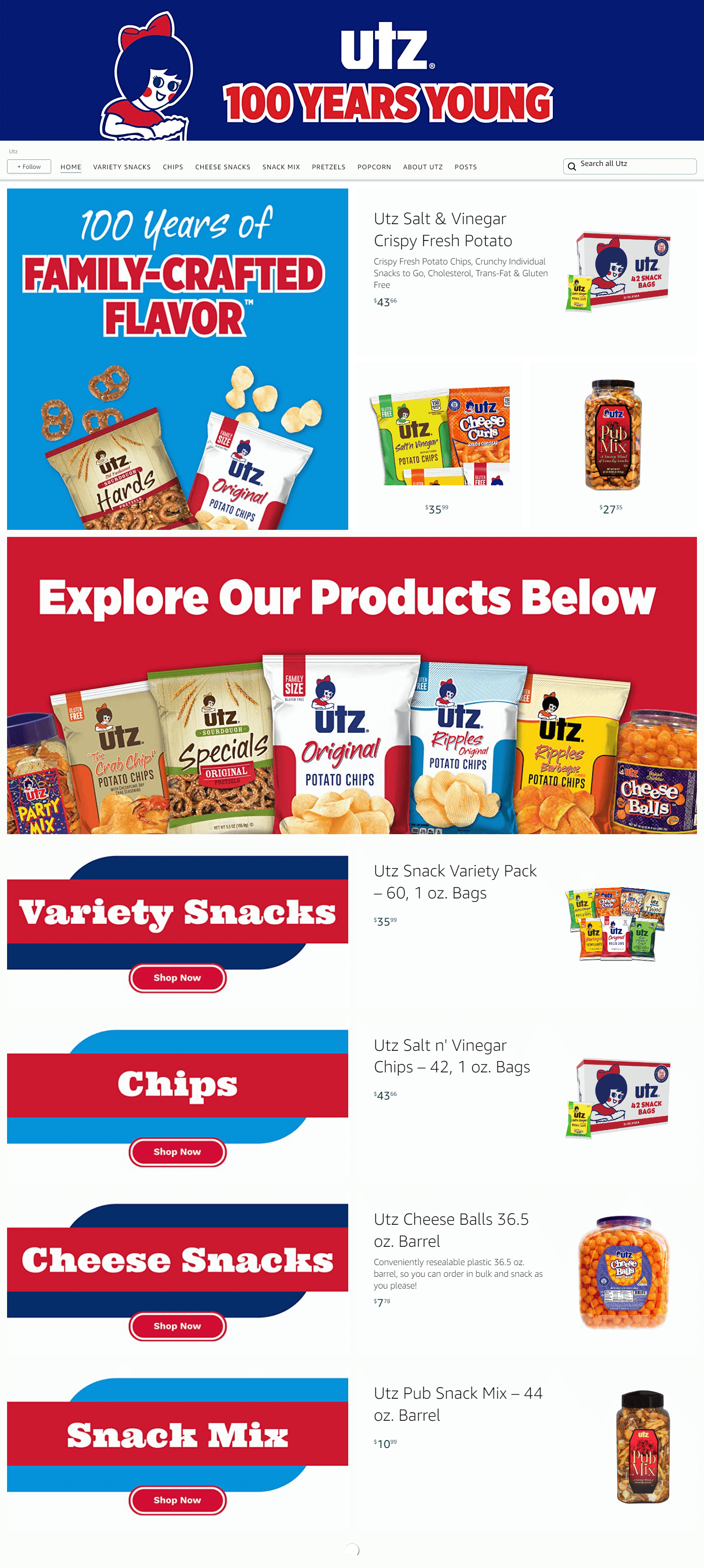 Amazon.com  Utz: Storefront