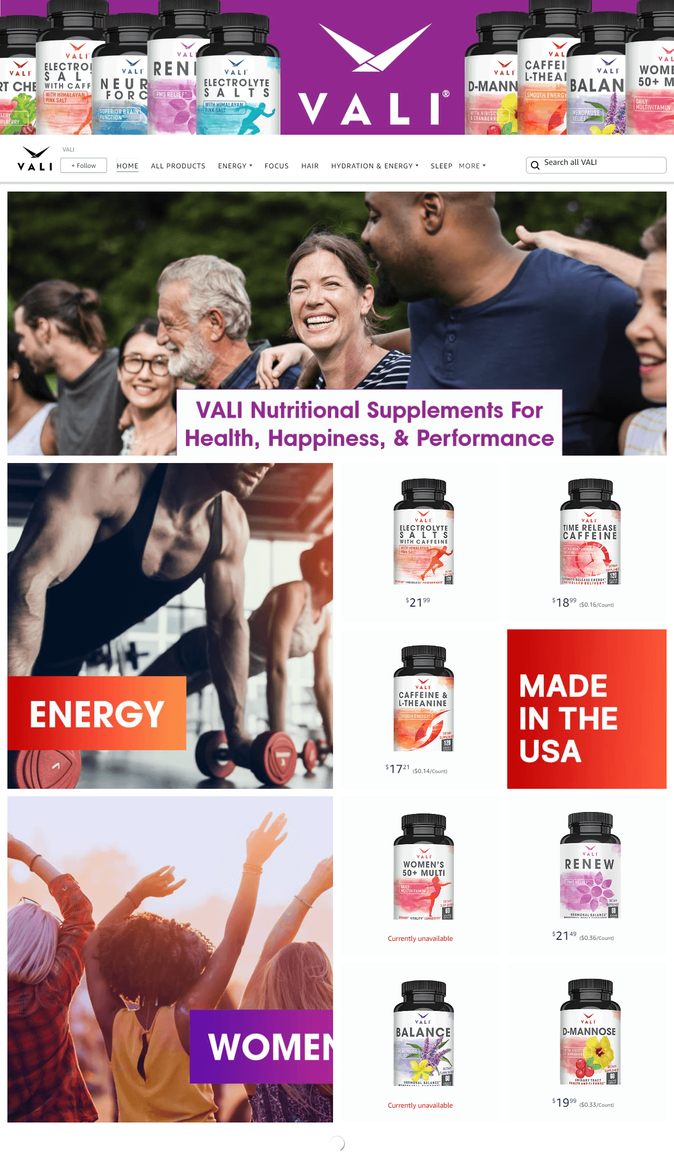 Amazon.com  VALI: Storefront