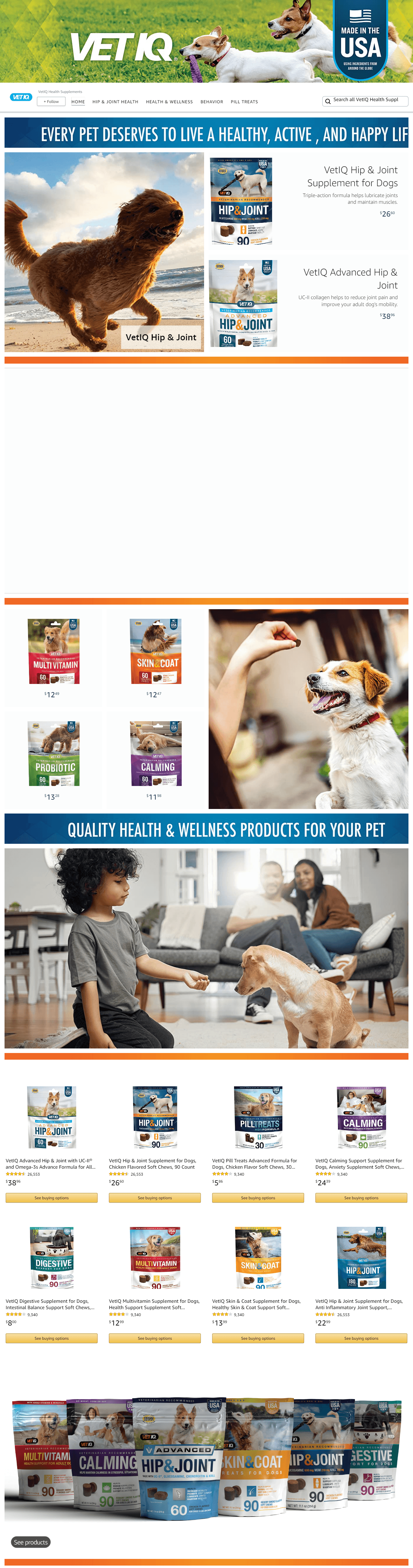 Amazon.com  VetIQ Health Supplements: Storefront