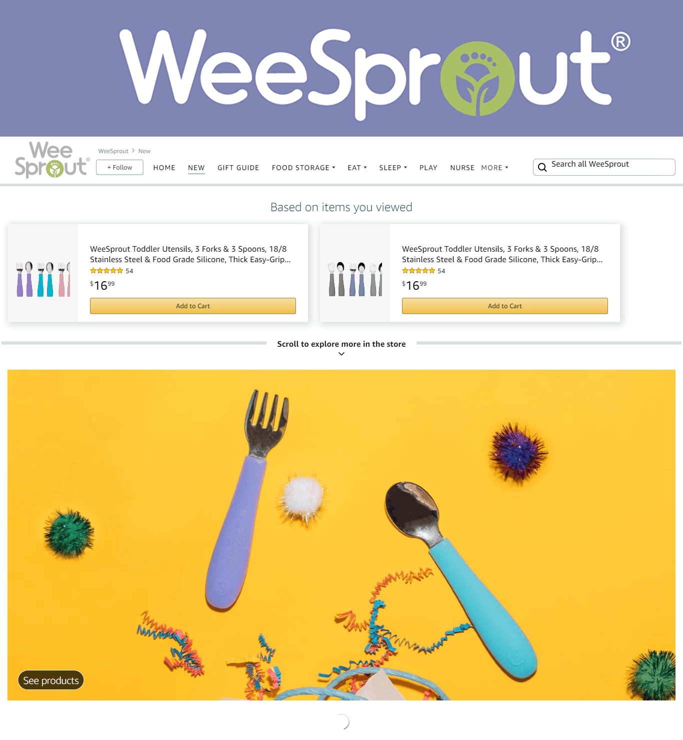 Amazon.com  WeeSprout  New: Storefront