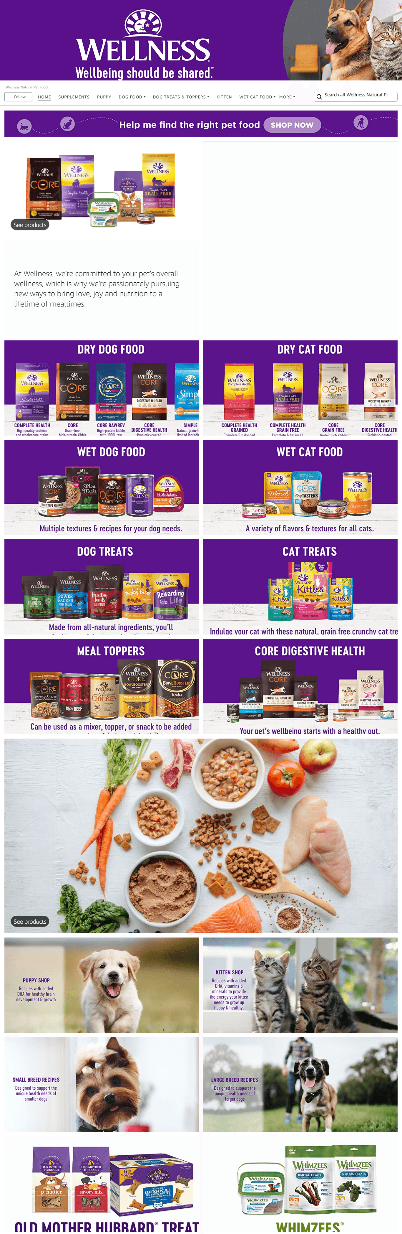 Amazon.com  Wellness Natural Pet Food: Storefront