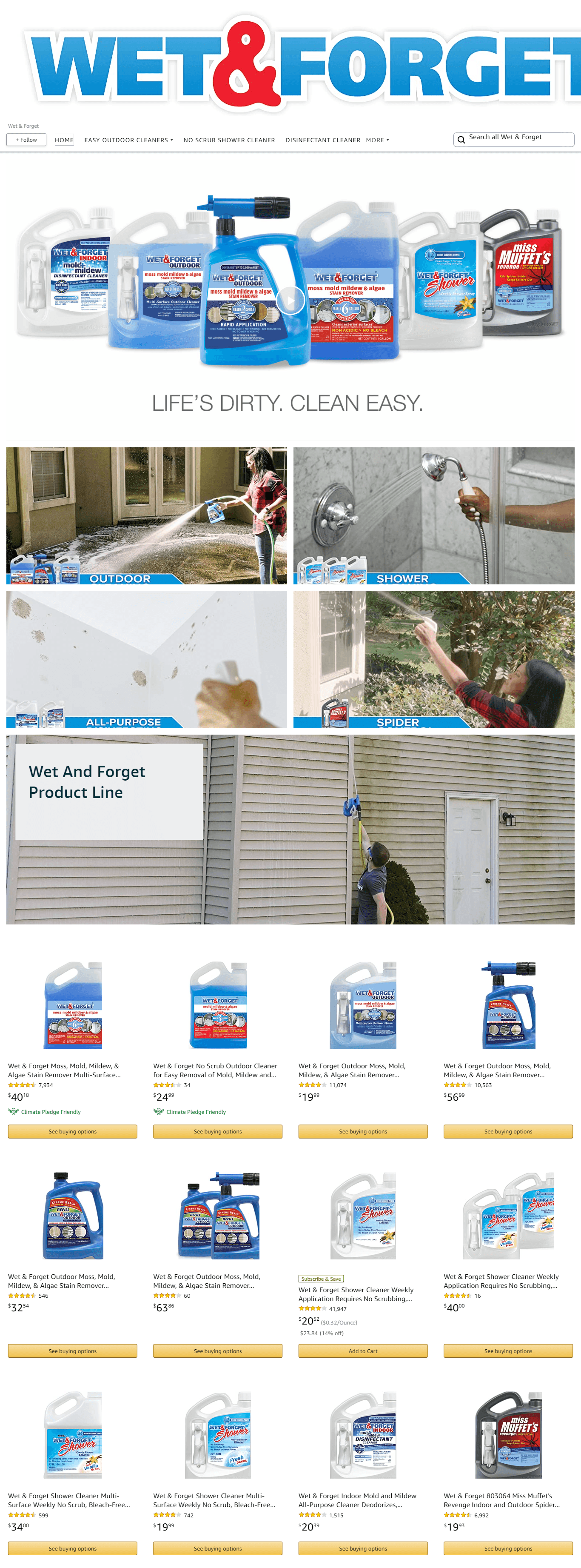 Amazon.com Wet & Forget: Storefront