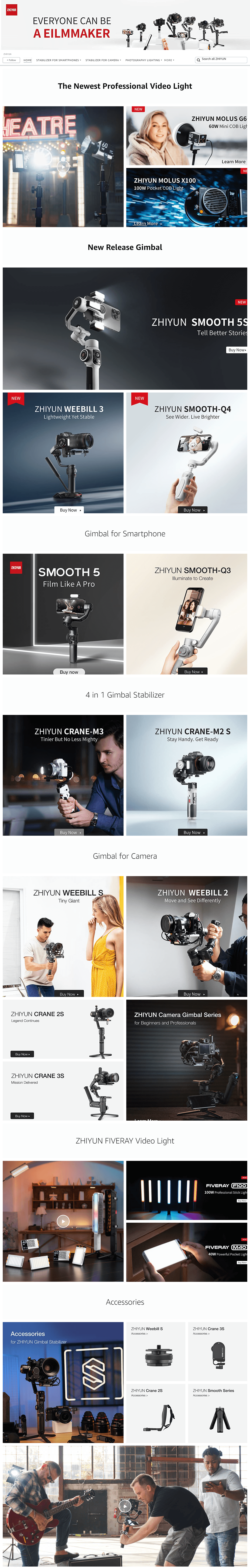 Amazon.com  ZHIYUN: Storefront