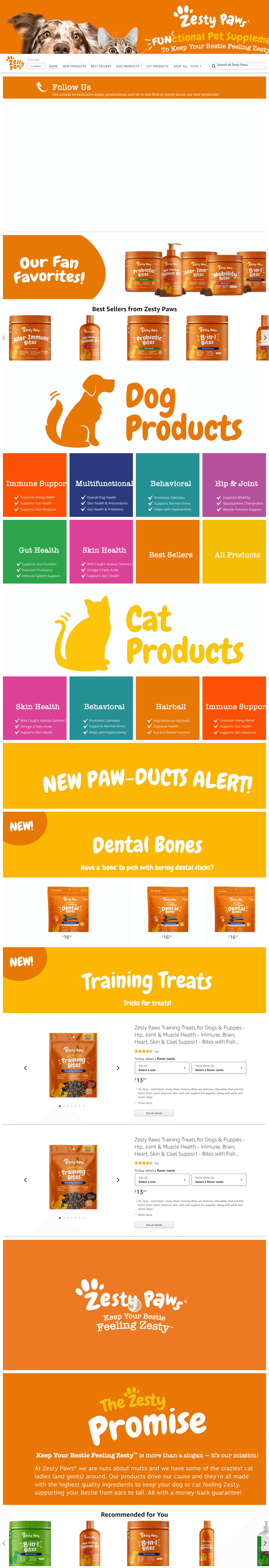Amazon.com  Zesty Paws: Storefront