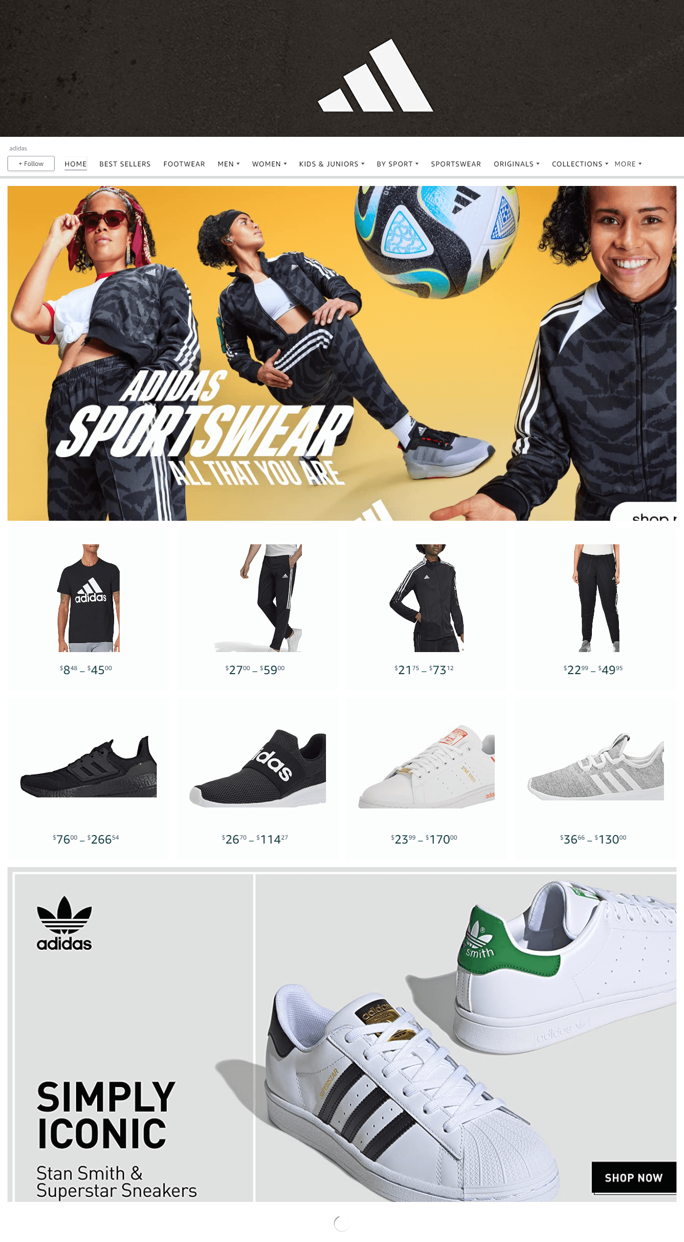 Amazon.com  adidas: Storefront