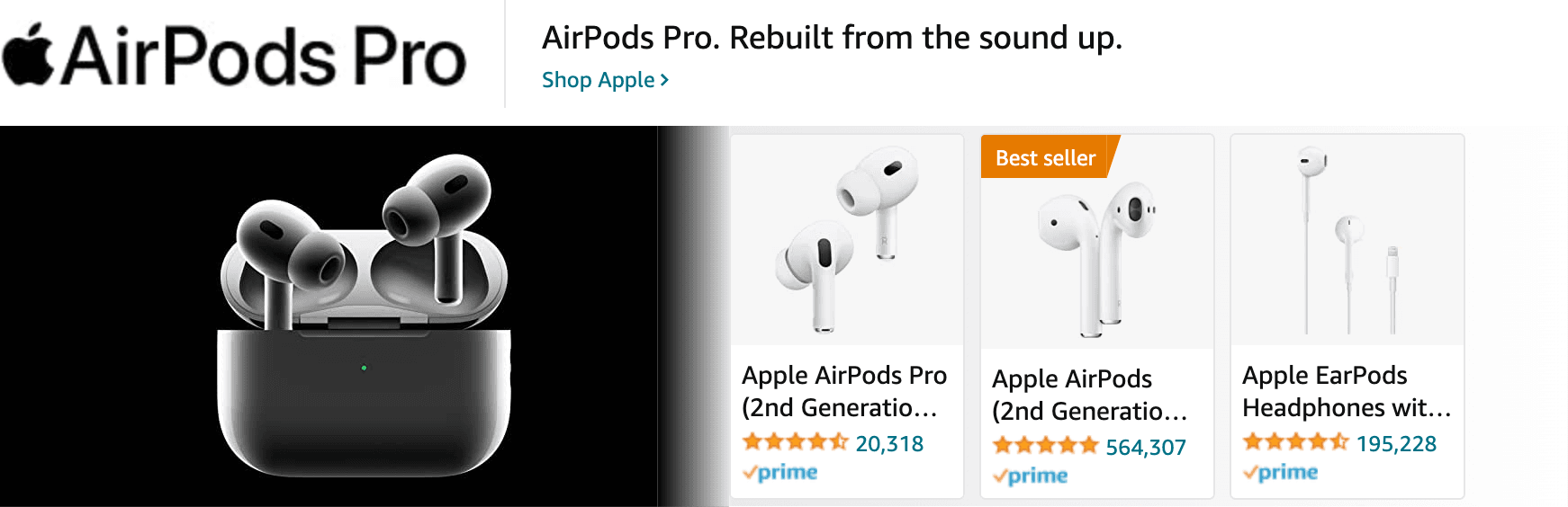 Amazon.com   airpods pro: Ad - Sponsored Brand