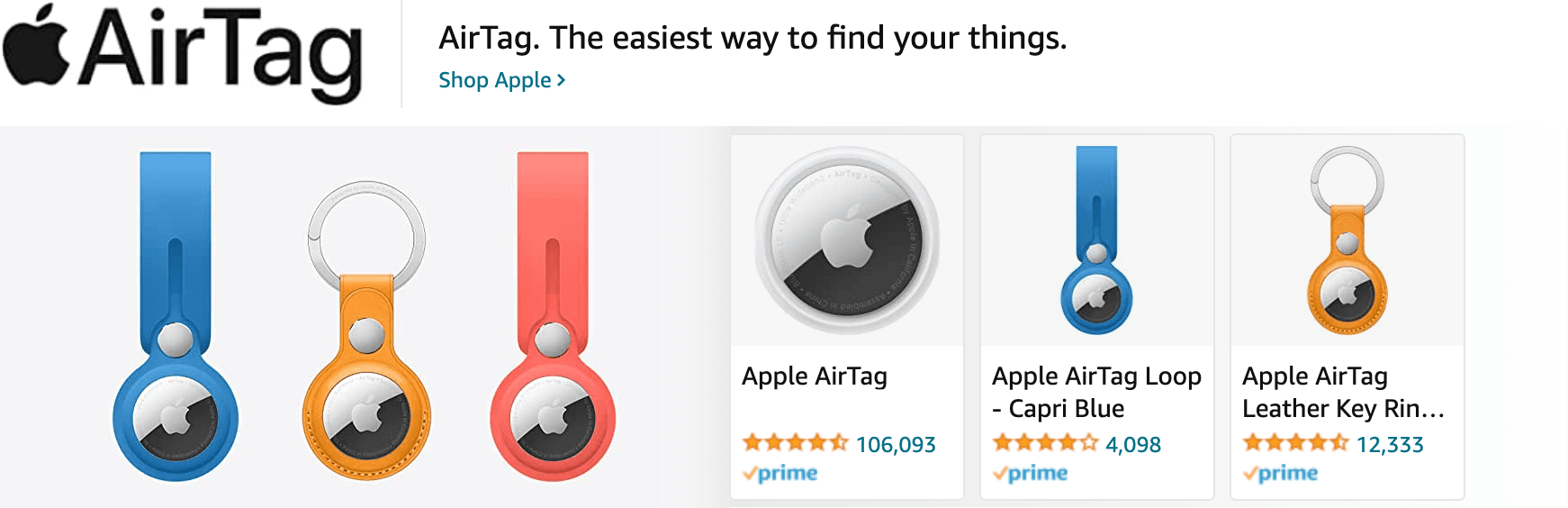 Amazon.com   apple airtag: Ad - Sponsored Brand