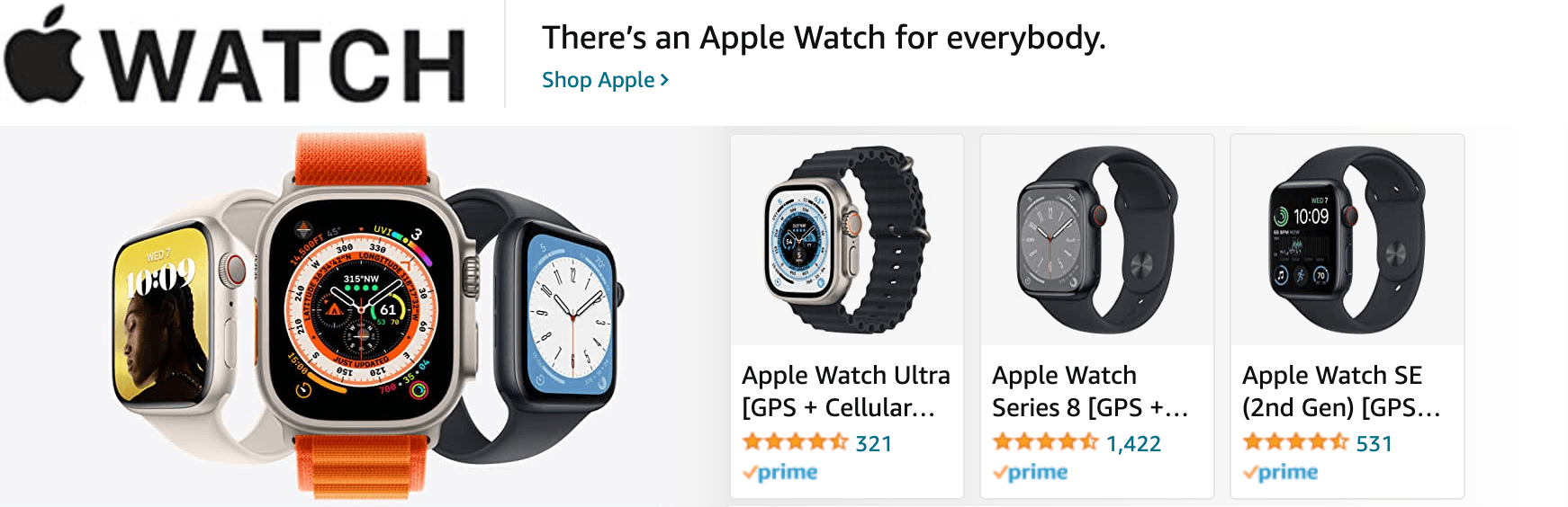 Amazon.com   apple watch: Ad - Sponsored Brand