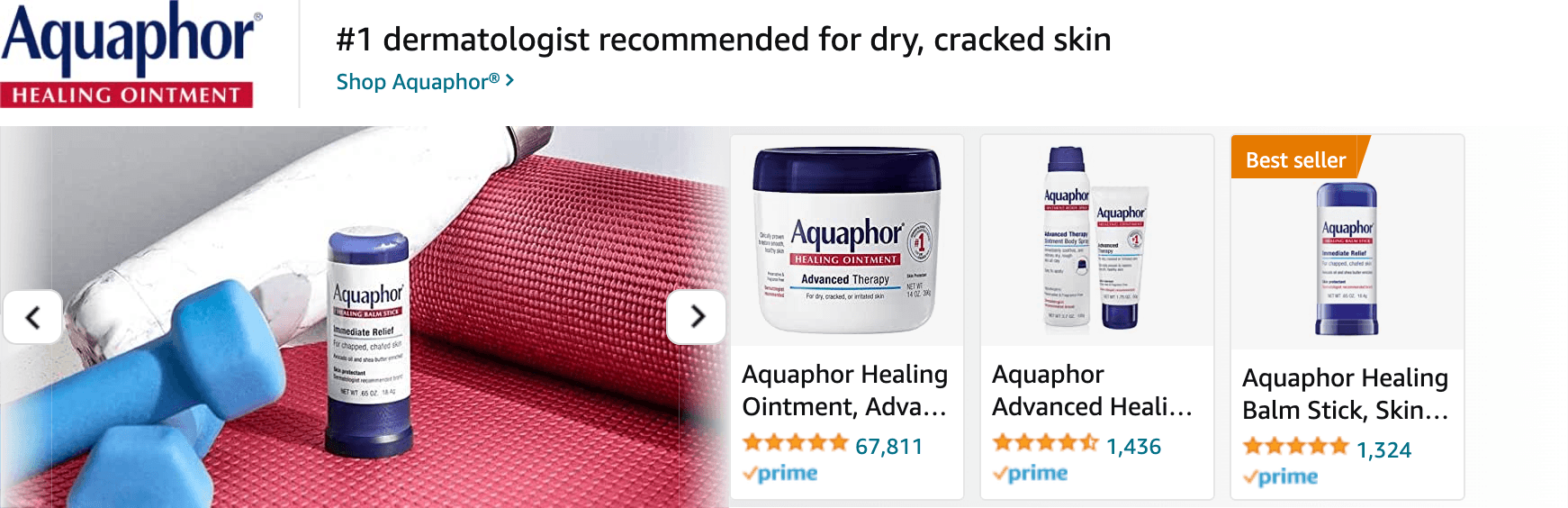 Amazon.com   aquaphor: Ad - Sponsored Brand