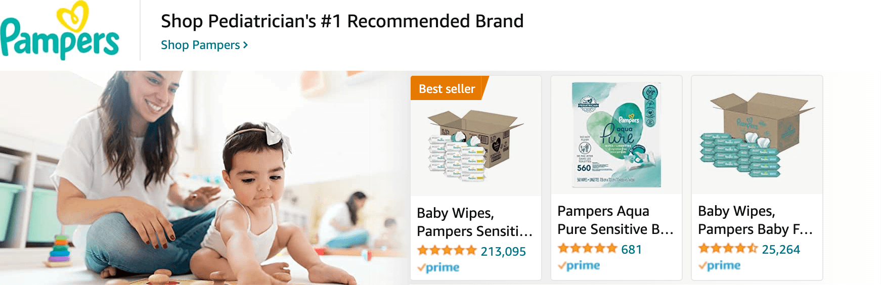 Amazon.com   baby wipes: Ad - Sponsored Brand