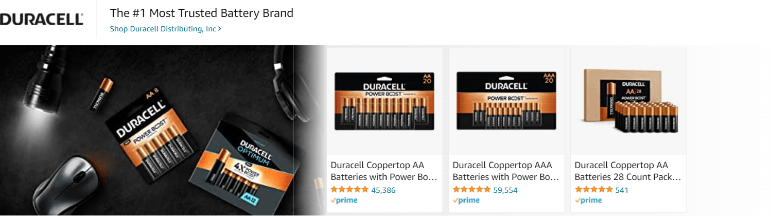 Amazon.com   batteries: Ad - Sponsored Brand