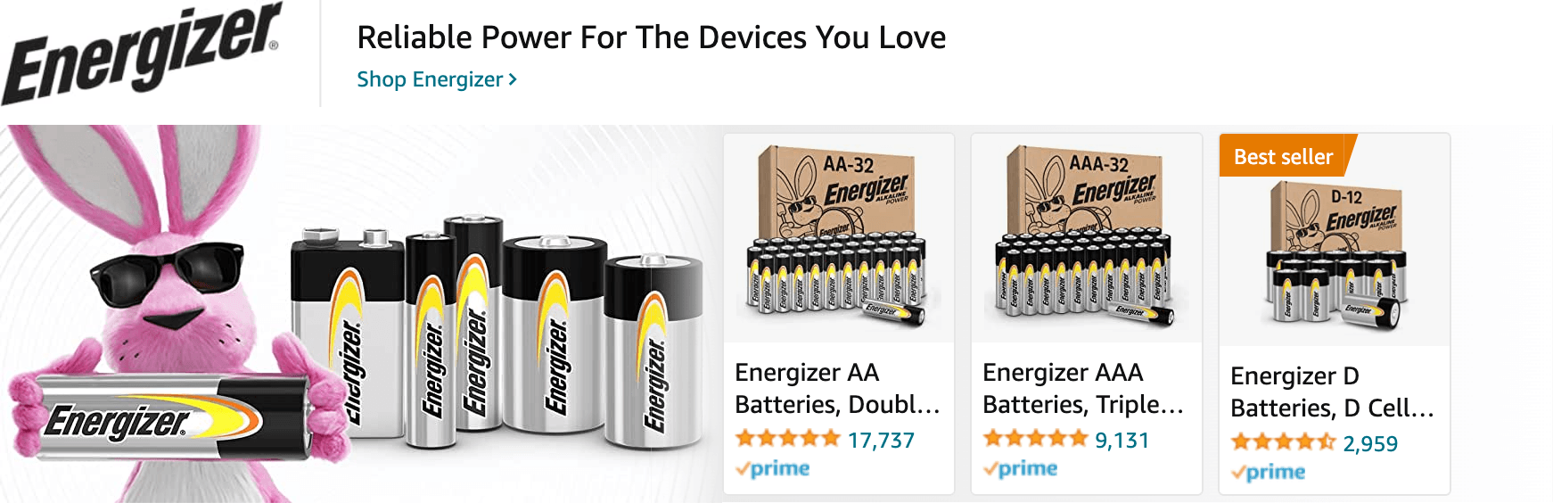 Amazon.com   batteries: Ad - Sponsored Brand