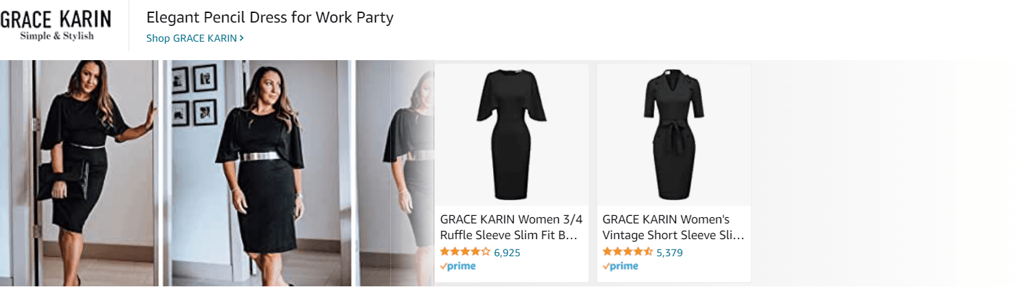 Ad - Sponsored Brand for Amazon.com   black dresses for women