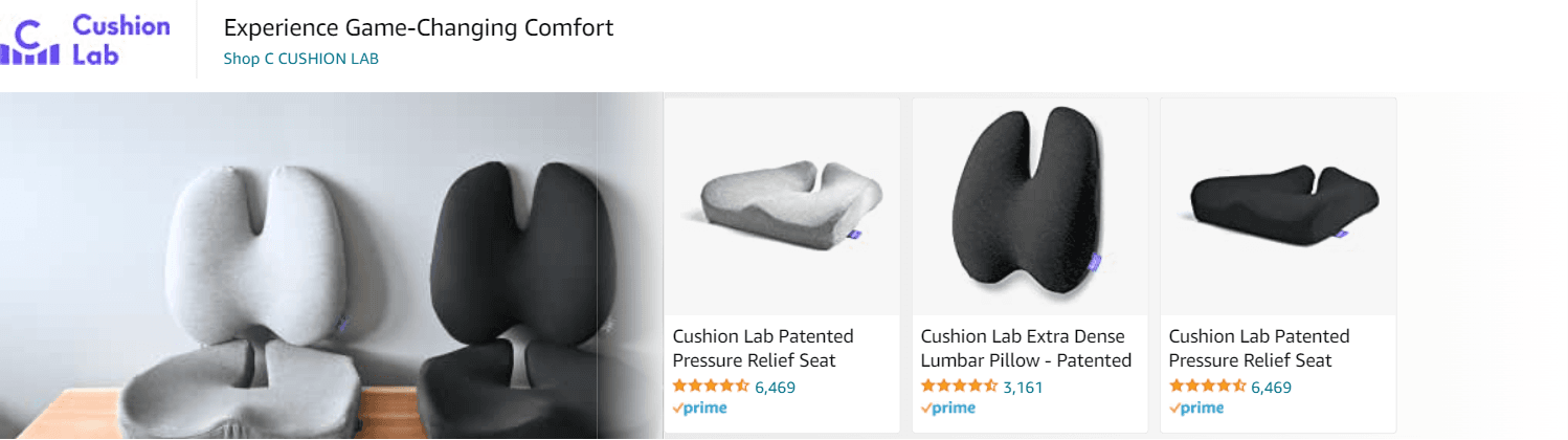 Ad - Sponsored Brand for Amazon.com   body pillow