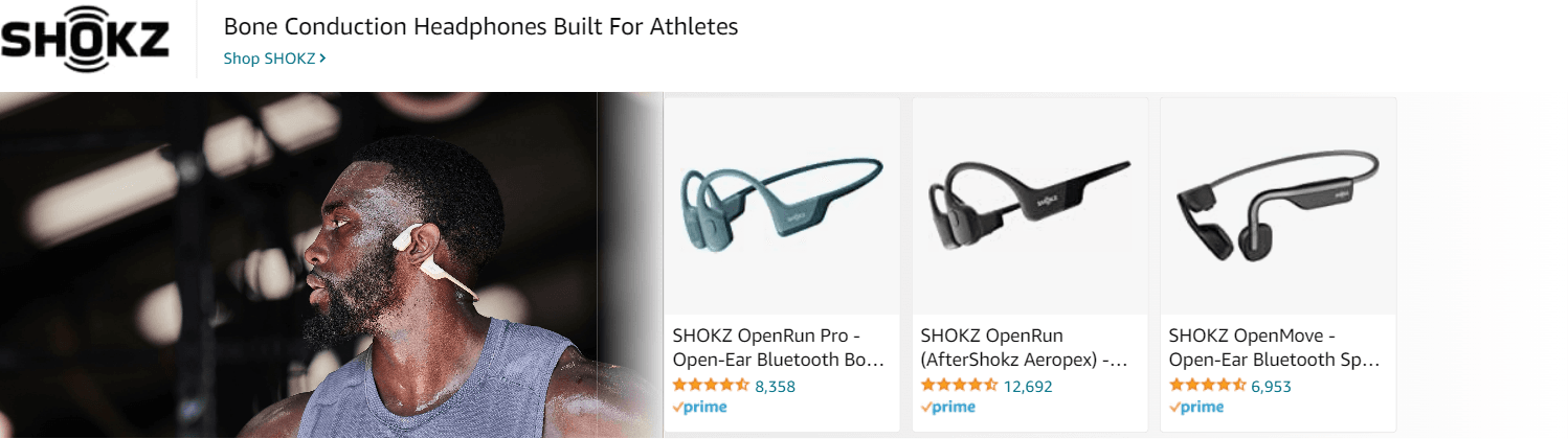 Amazon.com   bone conduction headphones: Ad - Sponsored Brand