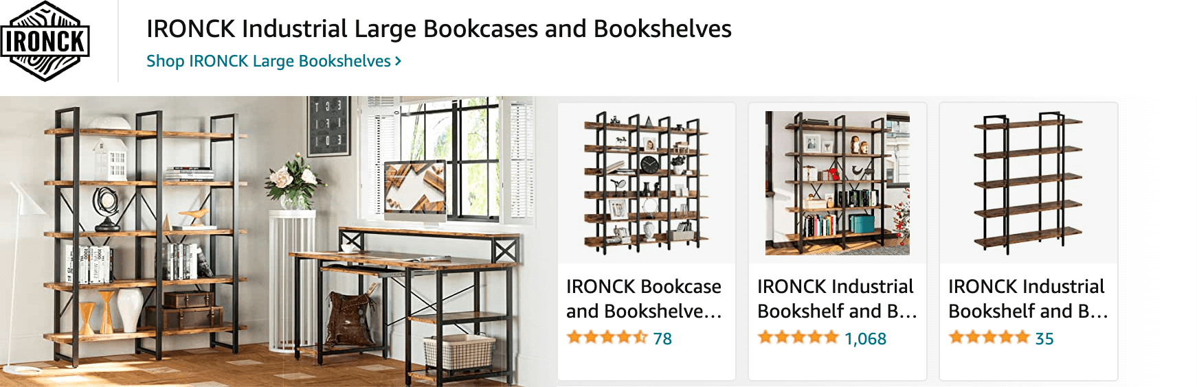 Amazon.com   book shelf: Ad - Sponsored Brand