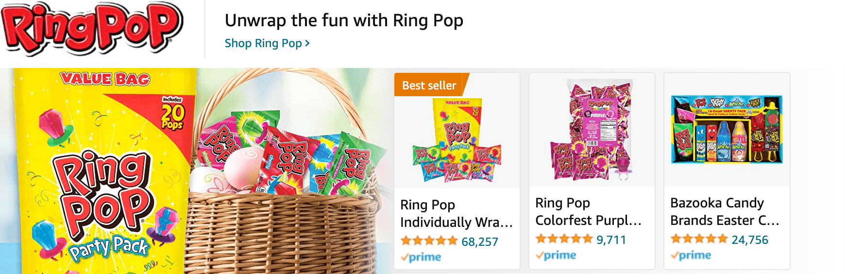 Amazon.com   candy: Ad - Sponsored Brand