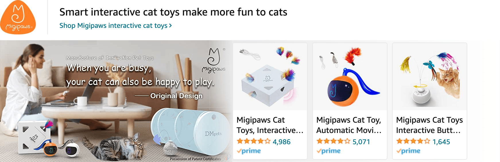 Amazon.com   cat toys: Ad - Sponsored Brand