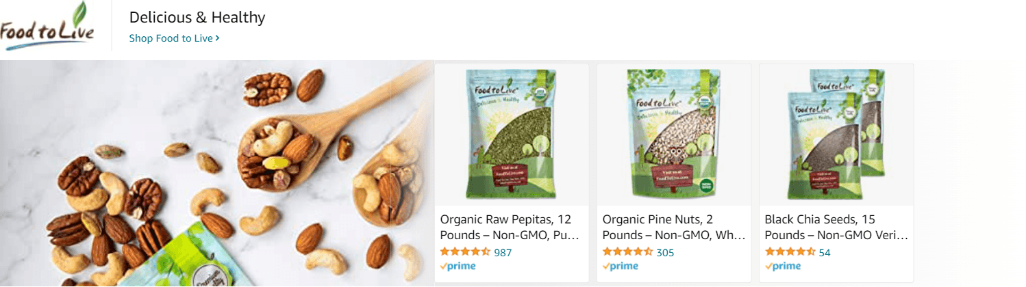 Amazon.com   chia seeds: Ad - Sponsored Brand
