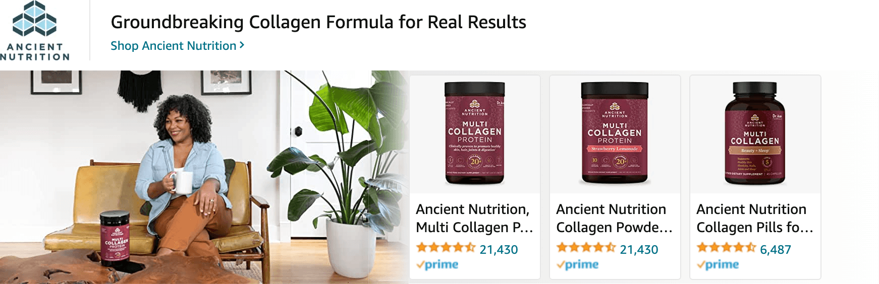 Amazon.com   collagen: Ad - Sponsored Brand