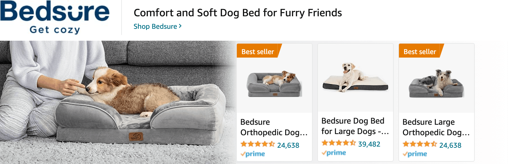 Amazon.com   dog bed: Ad - Sponsored Brand