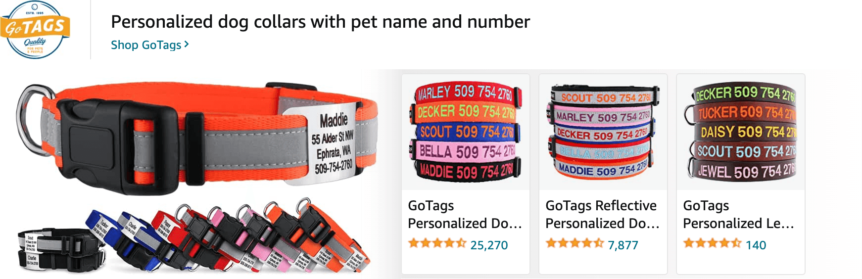 Amazon.com   dog collar: Ad - Sponsored Brand