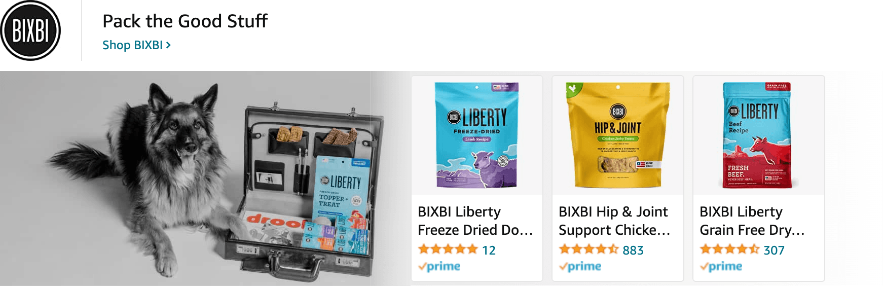 Amazon.com   dog food: Ad - Sponsored Brand