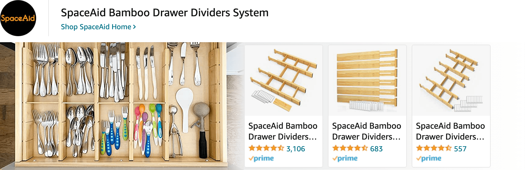 Ad - Sponsored Brand for Amazon.com   drawer organizer