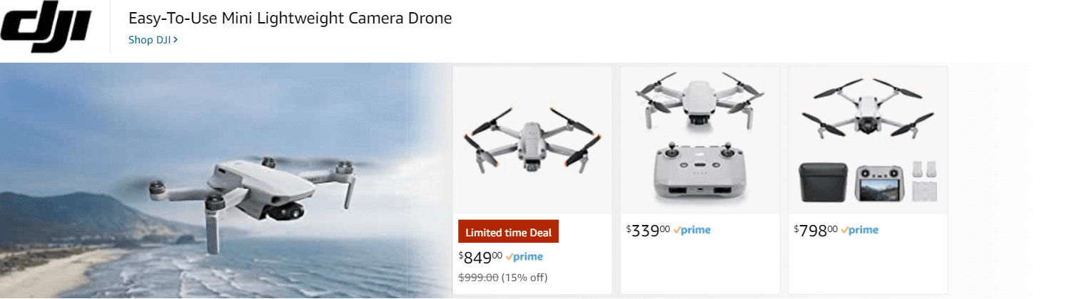 Amazon.com   drone: Ad - Sponsored Brand