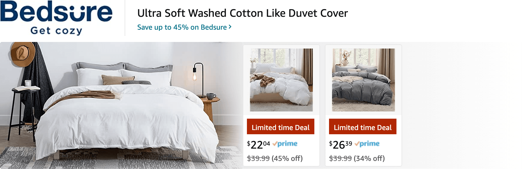 Amazon.com   duvet cover: Ad - Sponsored Brand