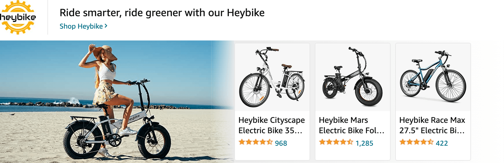 Ad - Sponsored Brand for Amazon.com   electric bike