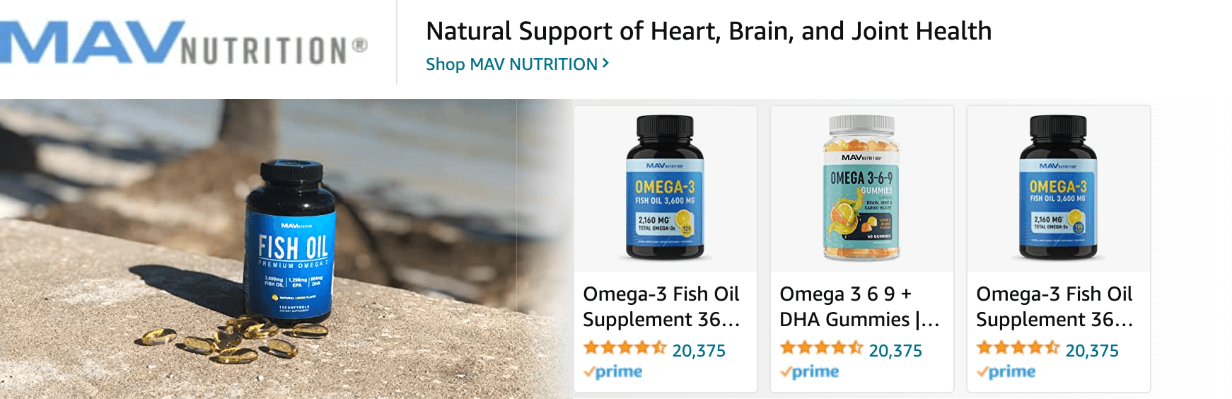 Amazon.com   fish oil: Ad - Sponsored Brand